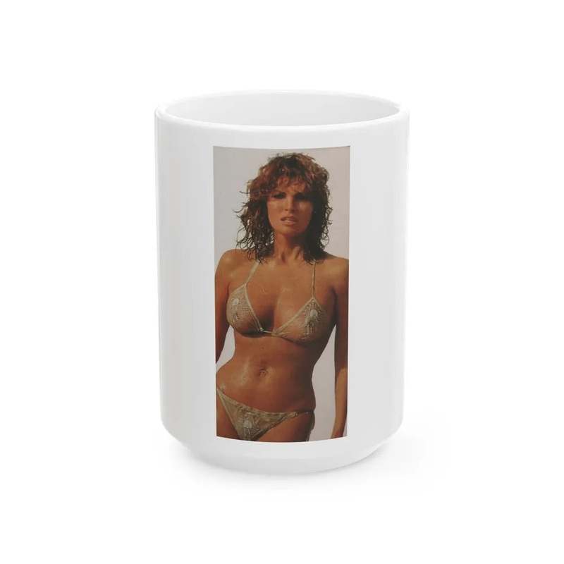 Raquel Welch #417 – Cirac 70’s Small Magazine Clipping See through wet bikini top (Vintage Female Icon) White Coffee Mug