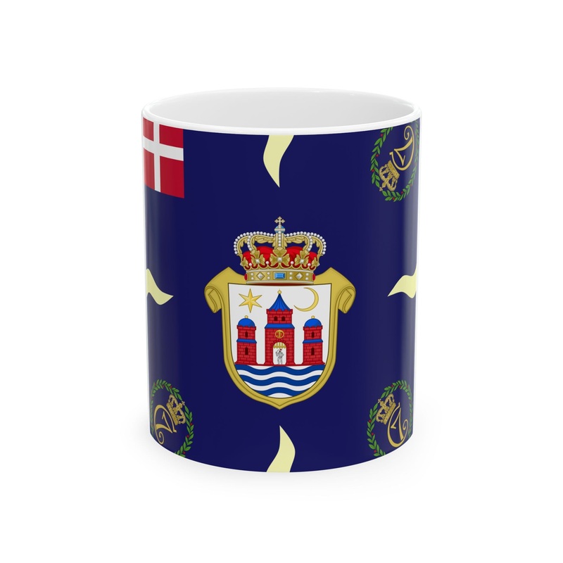 Regimental flag of Copenhagen Infantry Regiment (Denmark) White Coffee Mug