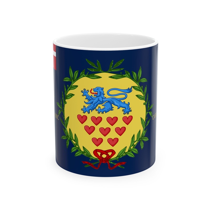 Regimental flag of Northern Jutland National Regiment of foot (Denmark) White Coffee Mug