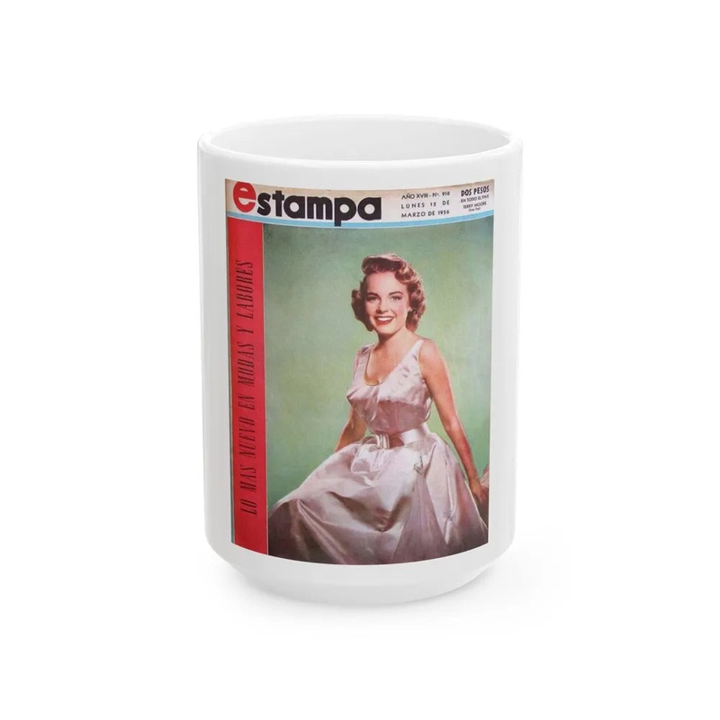 Terry Moore #289 – Turkish Mag. Cover (Vintage Female Icon) White Coffee Mug