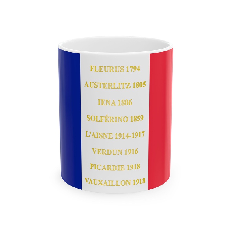 34e regiment dinfanterie de ligne – drapeau (France) White Coffee Mug