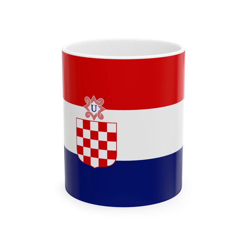 War flag of Croatia 1941-1945 (Croatia) White Coffee Mug