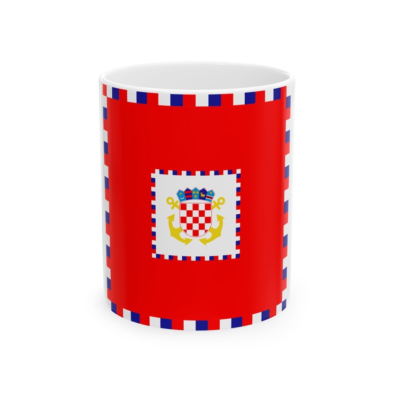 Zastava viceadmirala OS RH (Croatia) White Coffee Mug