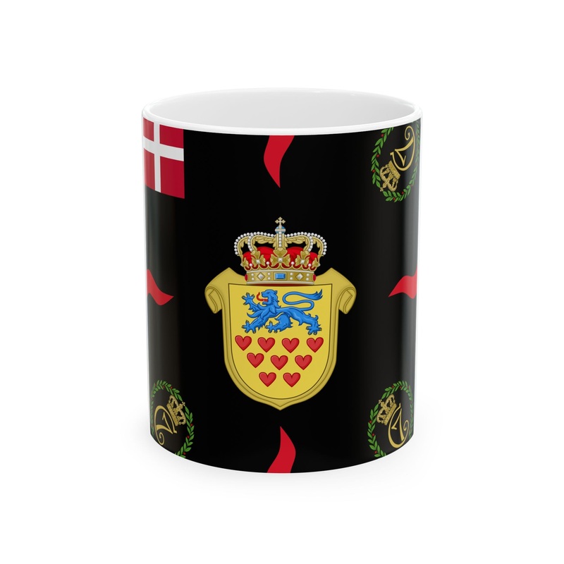 Regimental flag of 1st Jutland Infantry Regiment (Denmark) White Coffee Mug
