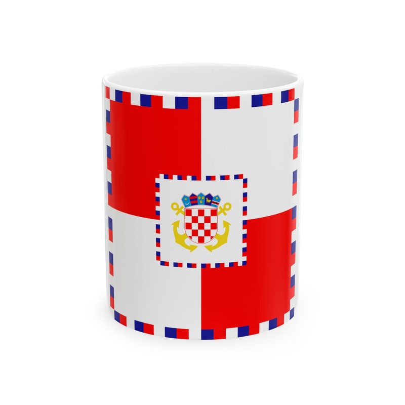 Zastava kontraadmirala OS RH (Croatia) White Coffee Mug