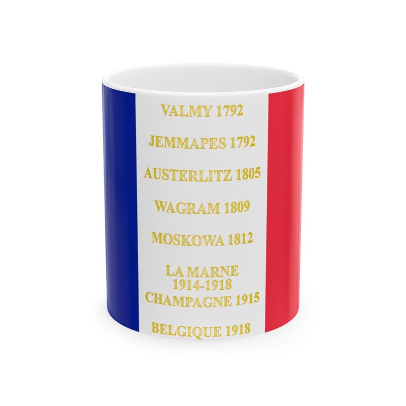 11e regiment de chasseurs a cheval-drapeau (France) White Coffee Mug