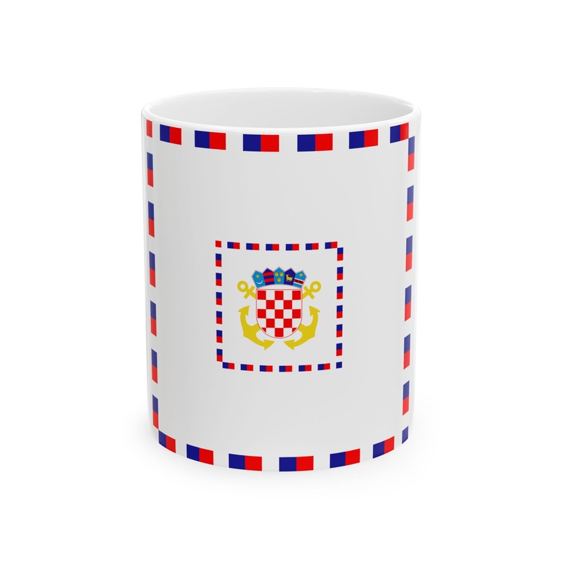 Zastava komodora OS RH (Croatia) White Coffee Mug