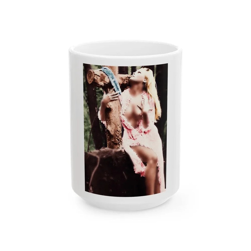 Veronica Carlson #84 – Partially Topless2 (Vintage Female Icon) White Coffee Mug