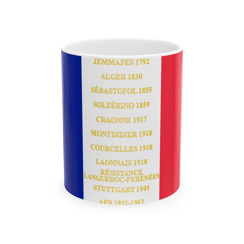 49e regiment dinfanterie de ligne – drapeau (France) White Coffee Mug