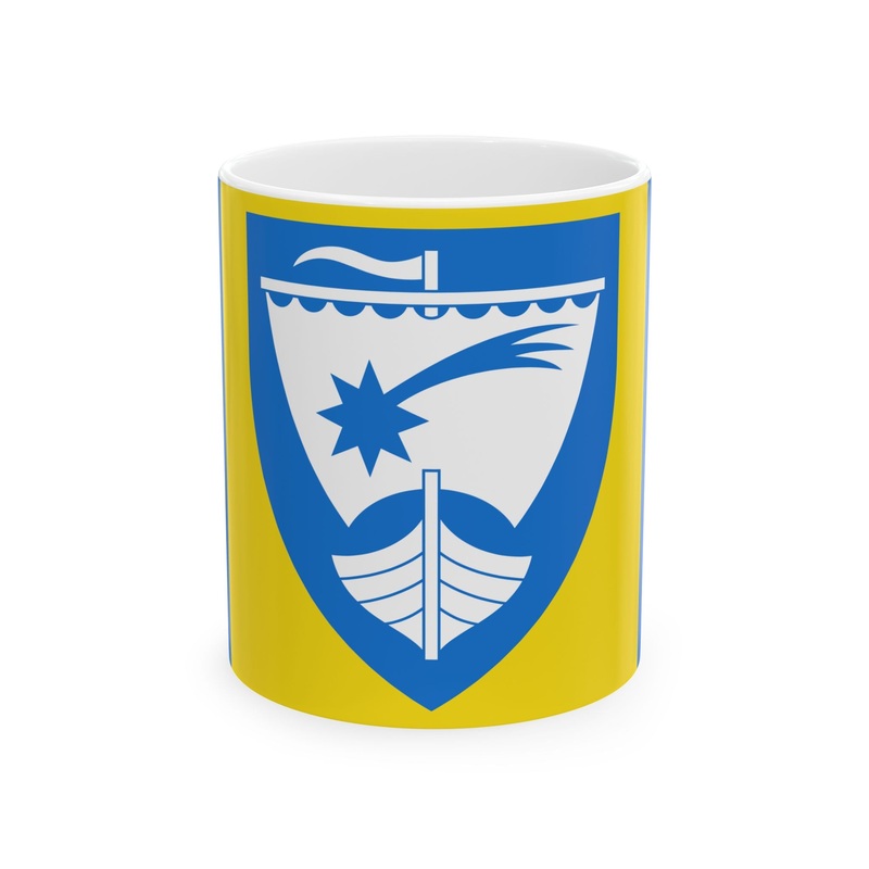 Saaremaa vald lipp (Estonia) White Coffee Mug