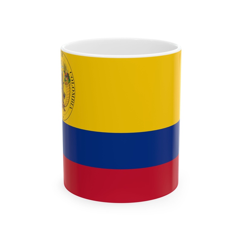 Third flag of the Gran Colombia (Colombia) White Coffee Mug