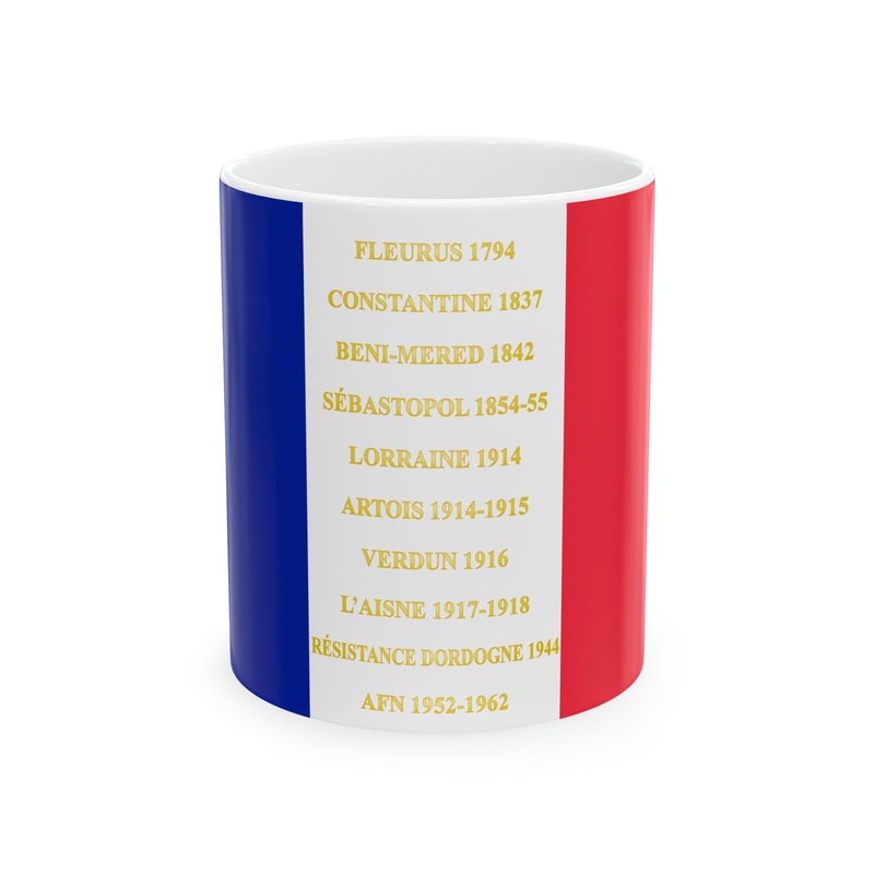 26e regiment dinfanterie de ligne – drapeau (France) White Coffee Mug