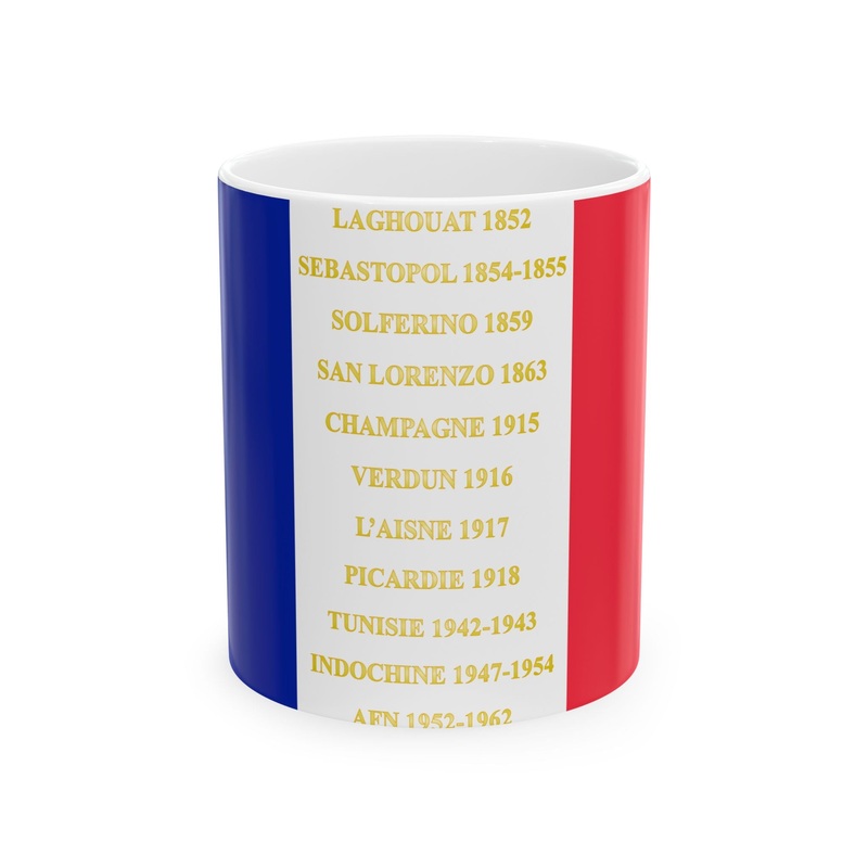2e regiment de tirailleurs algeriens – drapeau (France) White Coffee Mug