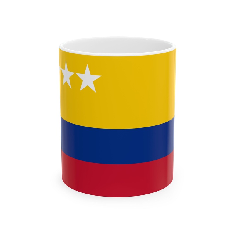 Propuesta de bandera de la Gran Colombia con tres estrellas (Colombia) White Coffee Mug