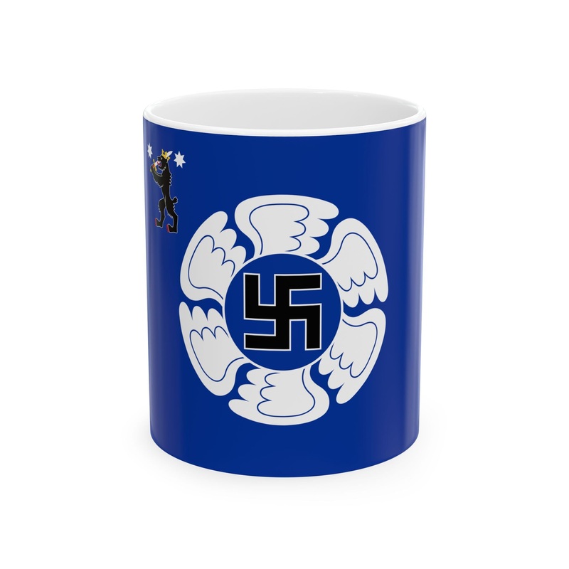 Satakunnan Lennoston lippu (Finland) White Coffee Mug