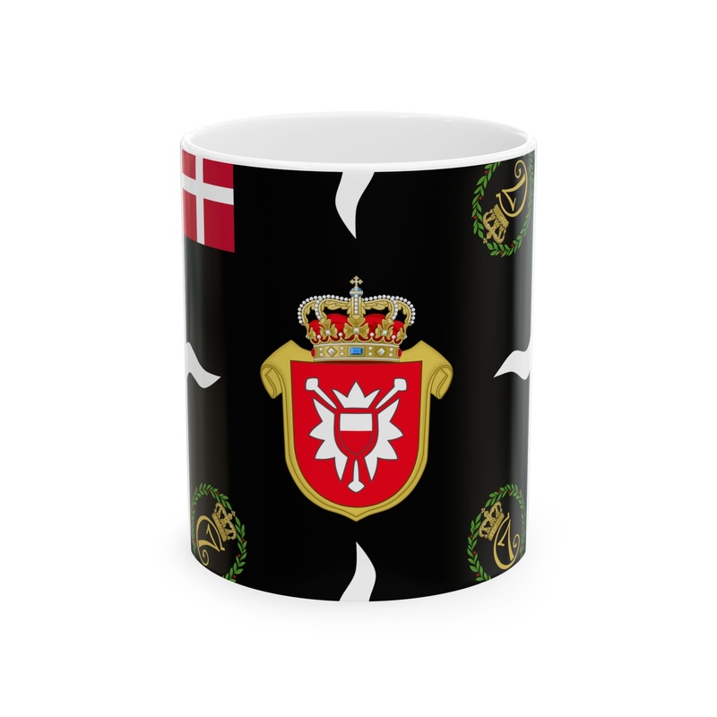 Regimental flag of Holstein Infantry Regiment 2 (Denmark) White Coffee Mug