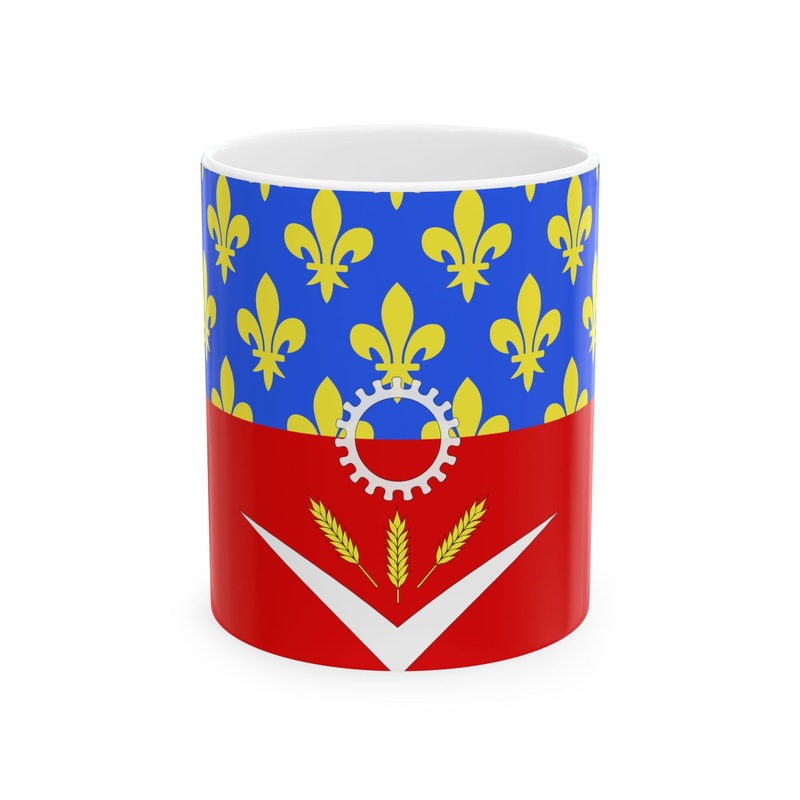 Proposition de drapeau fr departement Seine-Saint-Denis (France) White Coffee Mug