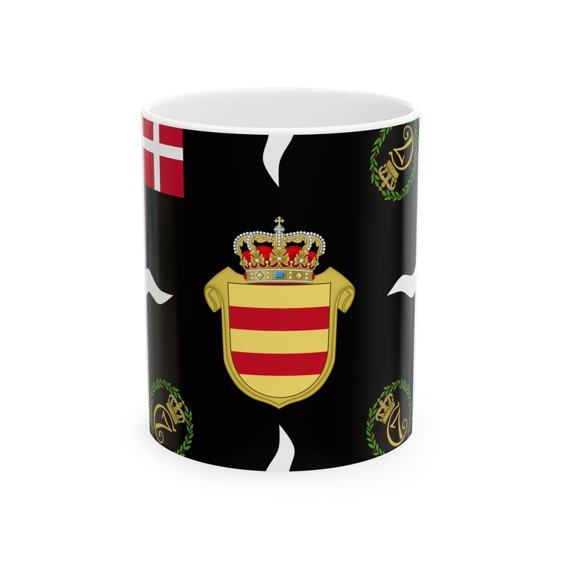 Regimental flag of Oldenburg Infantry Regiment 2 (Denmark) White Coffee Mug
