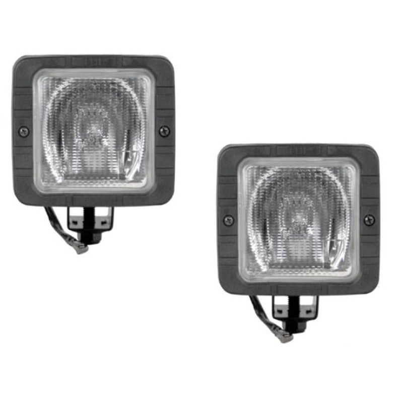 2 Pack 12 Volt Halogen Flood Lamps for Skid Steer 4″ x 4.5″ 55 Watt Bulb