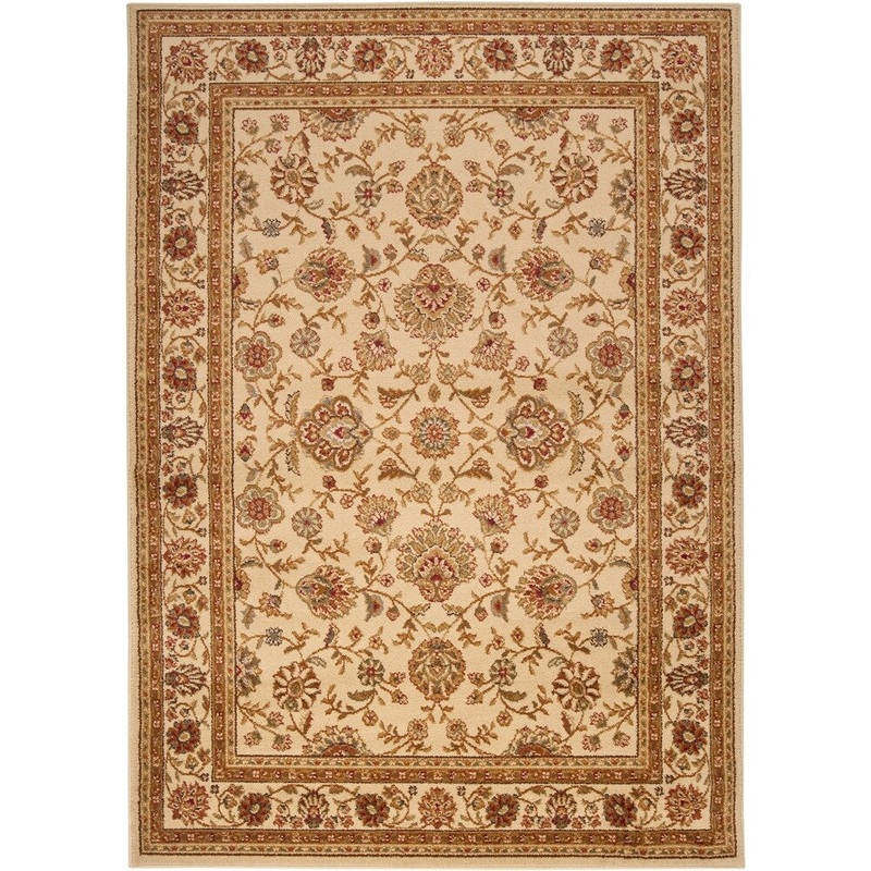 Woven White Helleno Olefin Area Rug – 7’10” x 10’3″