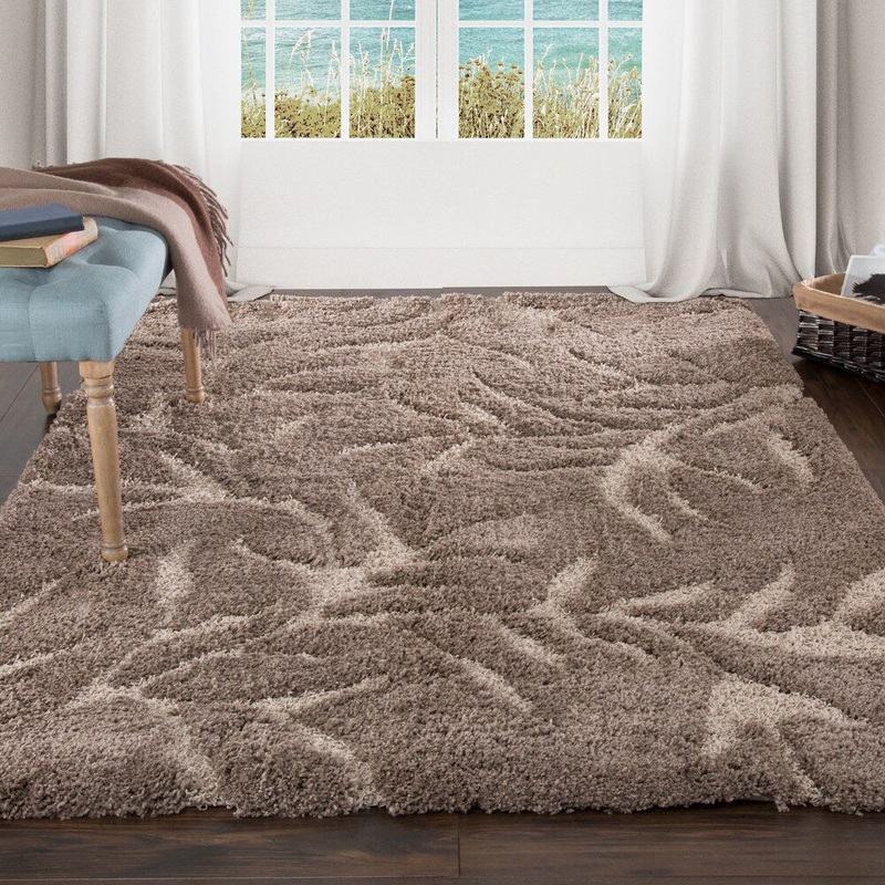Windsor Home Everest Shag Sculptured Flowers Rug