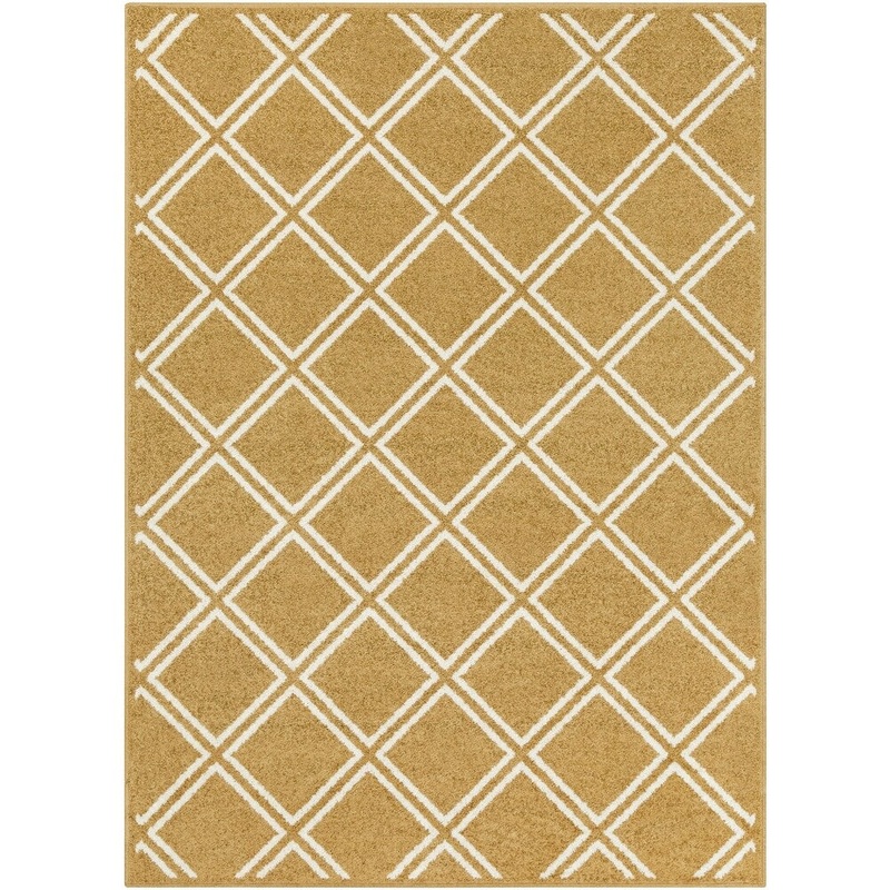 Verdandi Tan Trellis Area Rug – 5’3″ x 7’3″