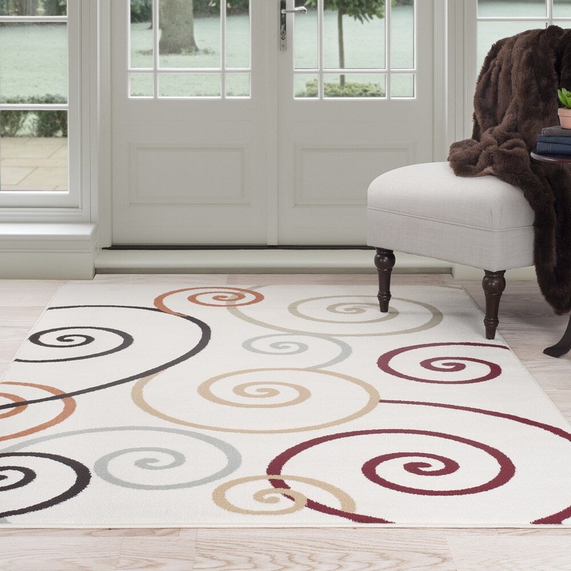 Windsor Home Swirls Area Rug – Multi-Color – Multi – 8′ x 10′