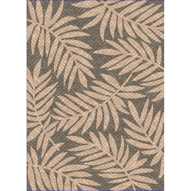 Woven Indoor/ Outdoor Captiva Grey/ Beige Patio Rug – 5’3 x 7’6