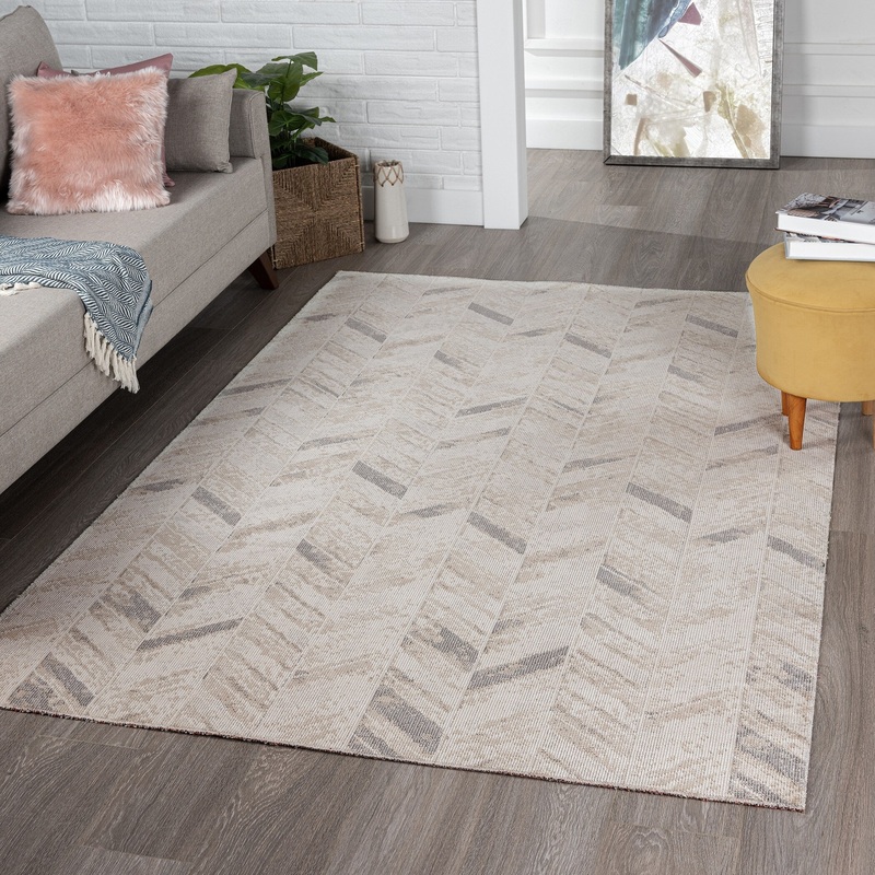 Zowie Modern Herringbone Chevron Area Rug