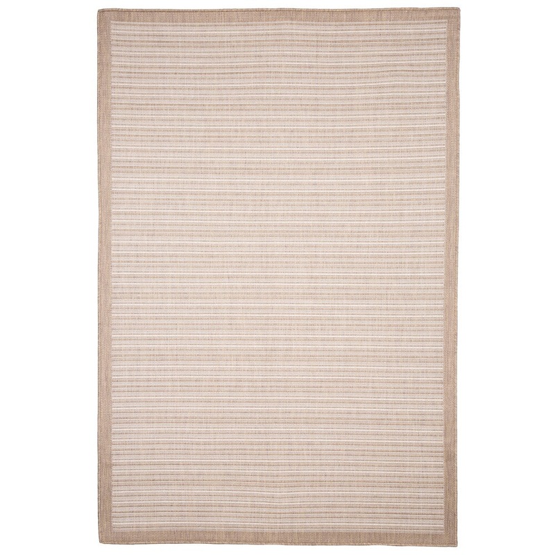 Windsor Home Casual Stripe Indoor/Outdoor Area Rug – Beige – 5’x7’7″ – 5′ x 7’7″