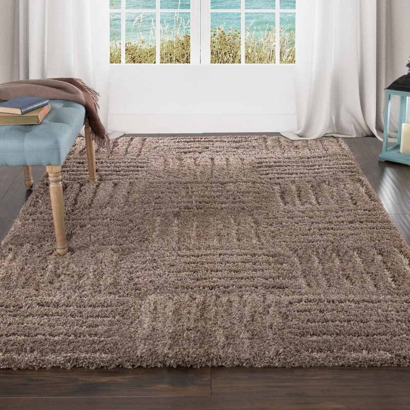 Windsor Home Everest Shag Sculptured Squares Rug (4′ x 6′)