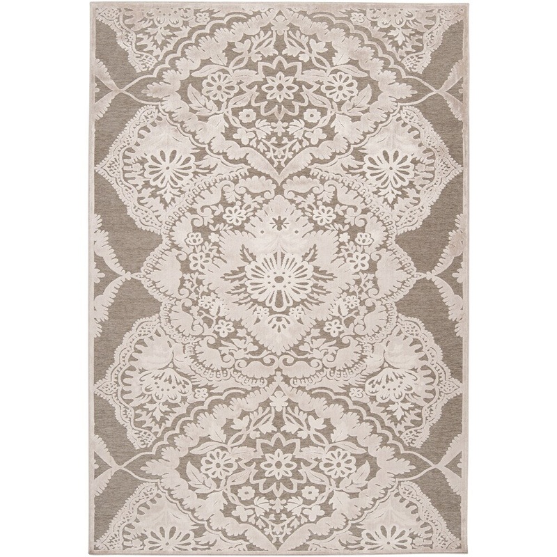 Woven Caput Green BeigeViscose/ Chenille Area Rug – 2’1″ x 3’3″