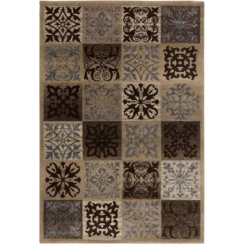 Woven Jericho Beige Olefin Area Rug – 5’3″ x 7’6″