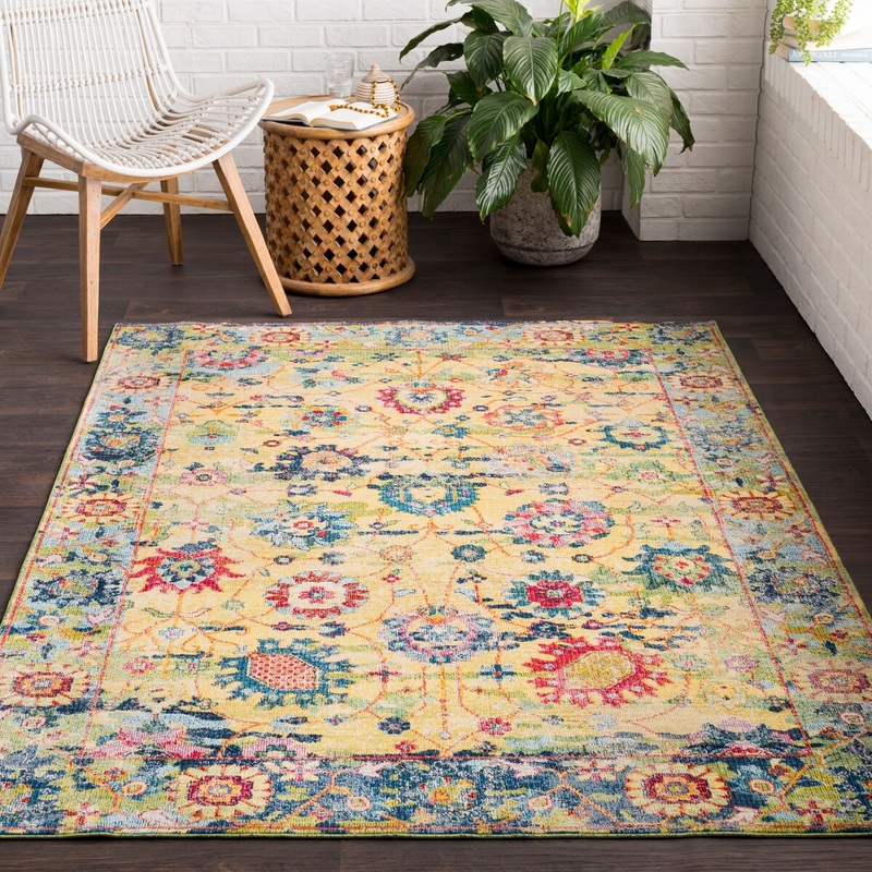 Viviendue Traditional Distressed Area Rug (7’10 x 10’3) – 7’10” x 10’3″