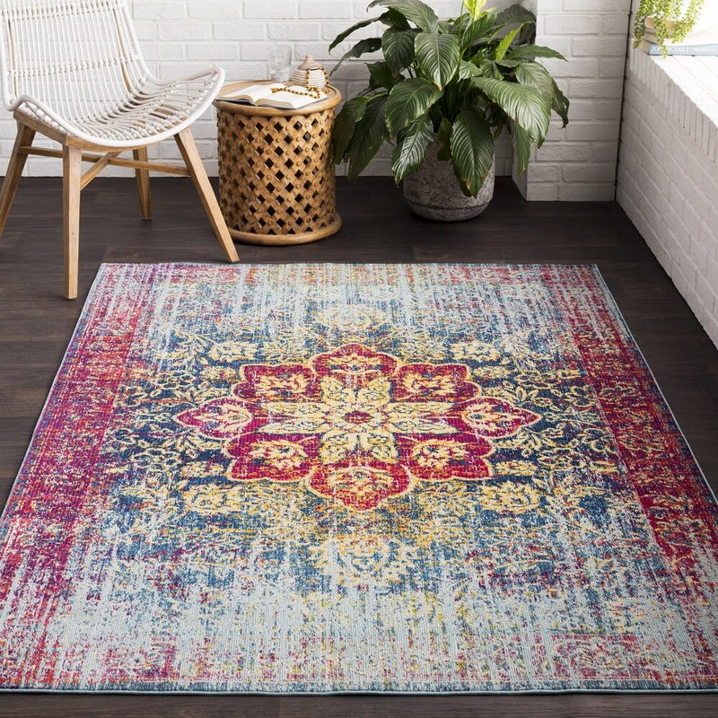 Zenfruitio Classic Distressed Area Rug (5’3 x 7’6) – 5’3″ x 7’6″