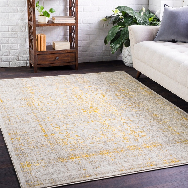 Woven Anglley Yellow Accent Rug – 2’2″ x 3′