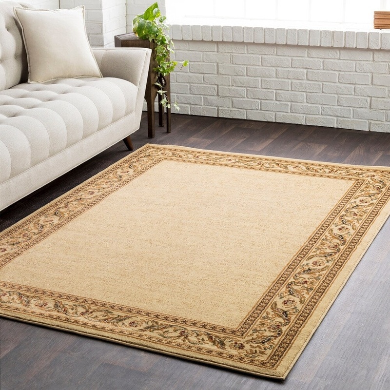 Woven Telene Tan Accent Rug – 2′ x 3′