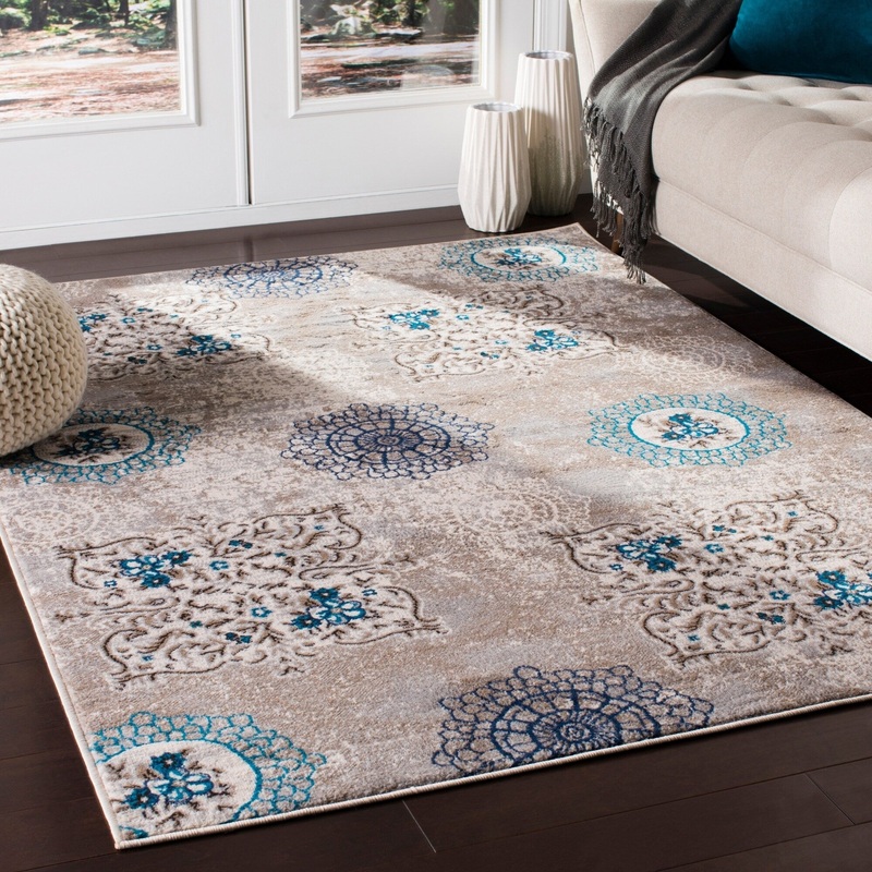 Zerah Transitional Camel Area Rug – 5’3″ x 7’3″