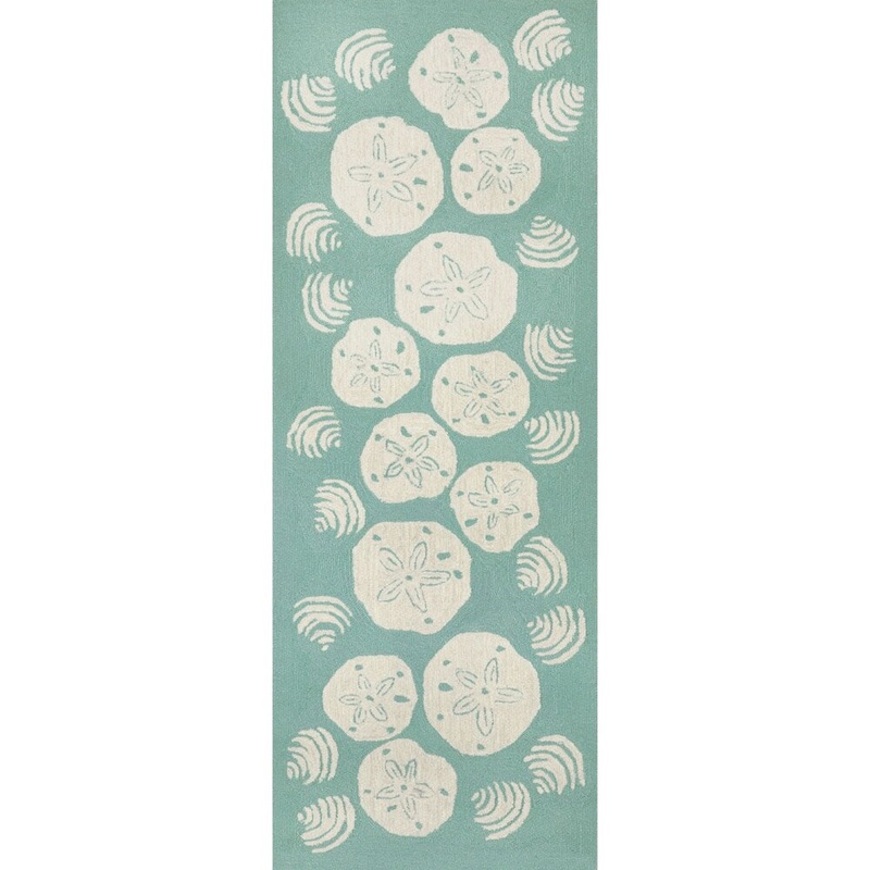 Water Aqua Outdoor Rug (2’3 x 6′)