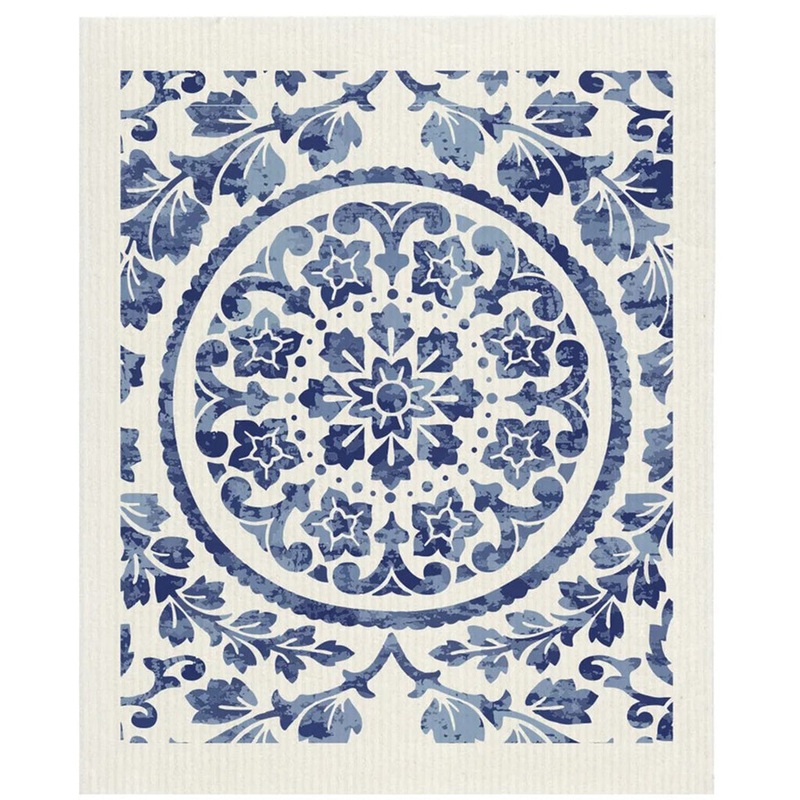 Medallion Sponge Cloth  Blue