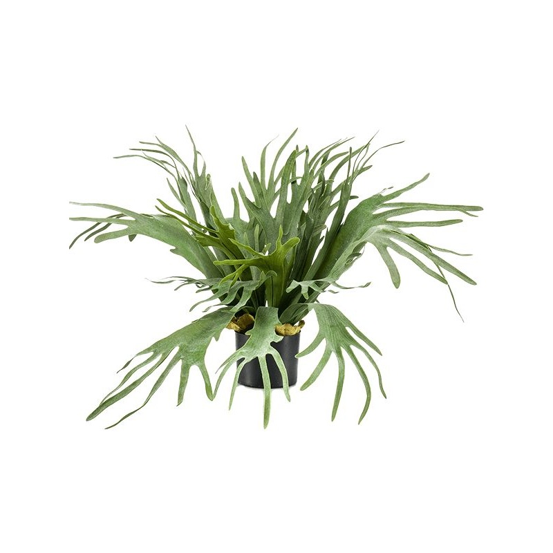 Fern Staghorn Artificial Plant Premium Faux 65cm Height