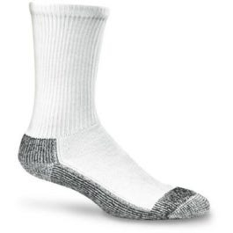 Work Socks, Double Cushioned, White & Black, Men’s XL