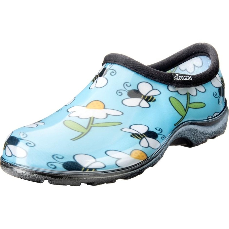 Sloggers Womens Waterproof Comfort Shoes Blue Bee Design