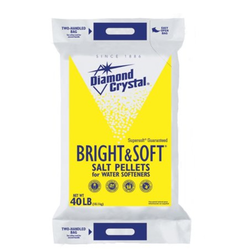 Diamond Crystal BRIGHT & SOFT WATER SOFTENER SALT PELLETS 40 lb