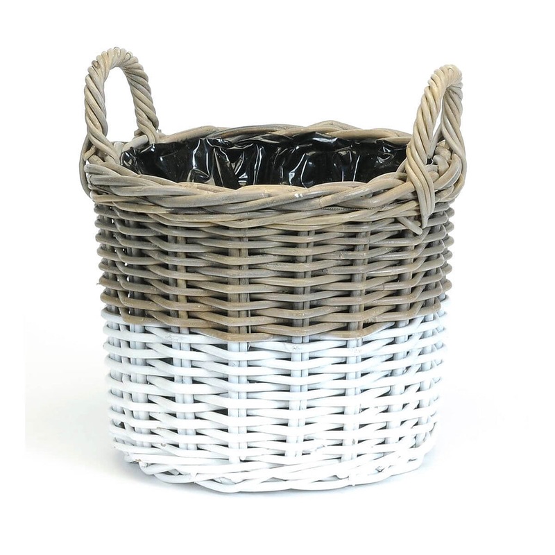 Kubu Grey Basket White Dipped Base