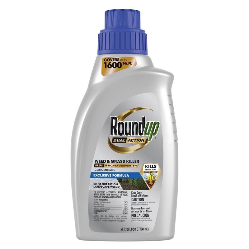 Roundup Dual Action Weed & Grass Killer Plus 4 Month Preventer Concentrate
