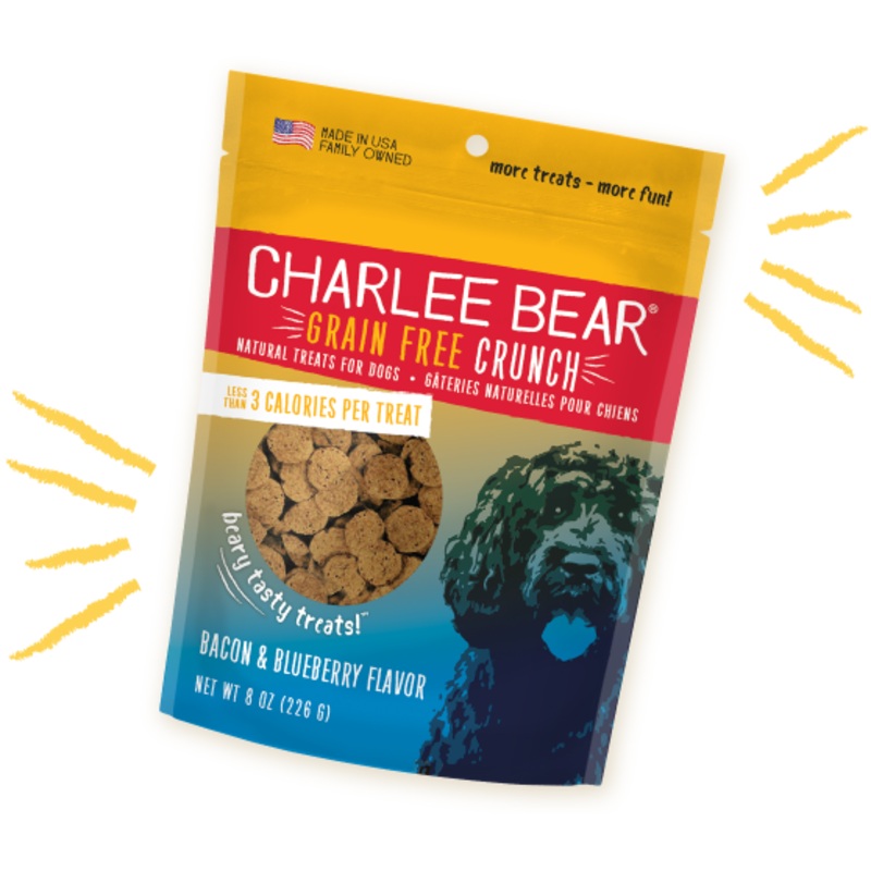 Charlee Bear Grain Free Crunch Bacon & Blueberry Dog Treats