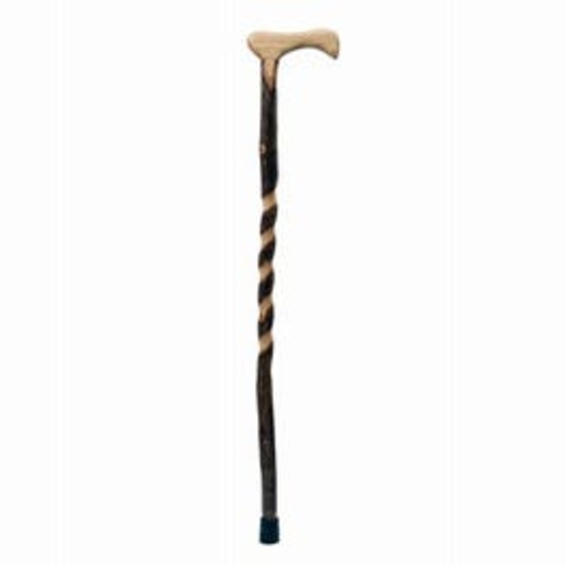 Twisted Hickory Walking Cane, 37-In.