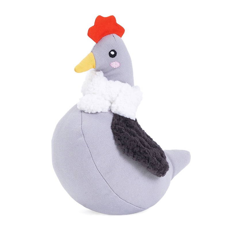 Zippy Paws ecoZippy Cotton Cuddler Chicken Dog Toy