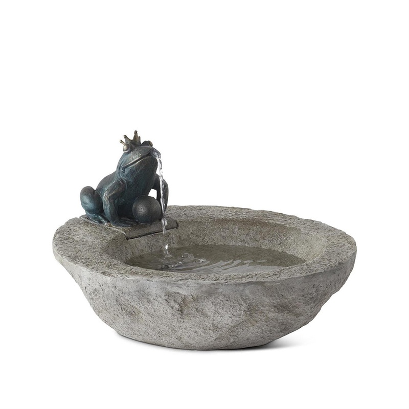 Faux Stone Frog Fountain
